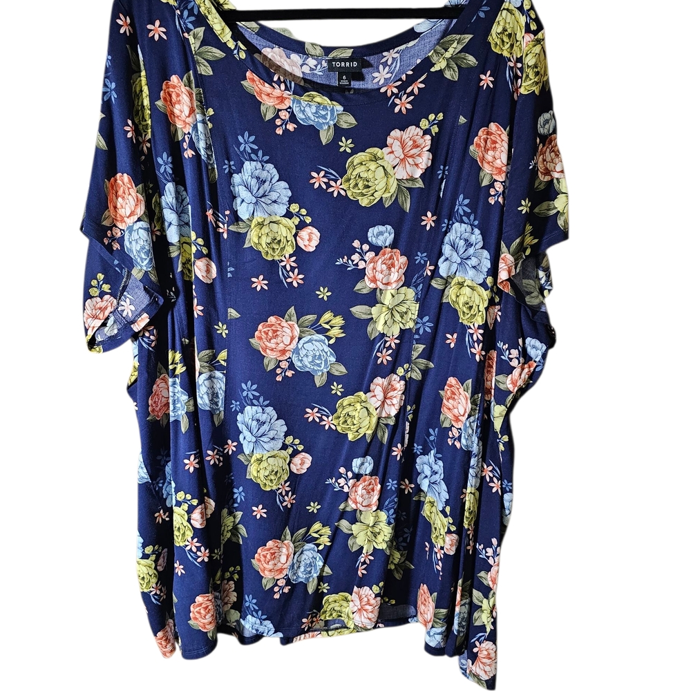 Torrid Navy Floral Women's Tunic